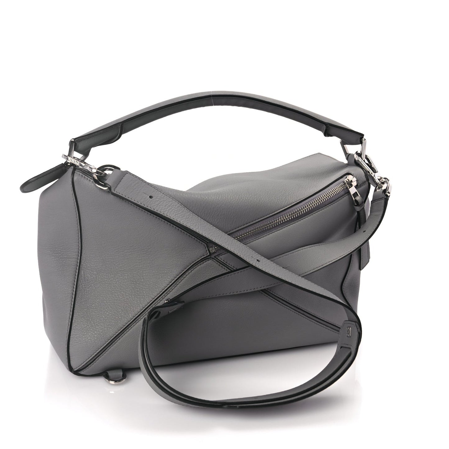 Calfskin Large Puzzle Bag Grey