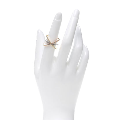 Roberto Coin 18K Rose Yellow White Gold Diamond Double Crisscross Ring 53 6.5 2 of 4