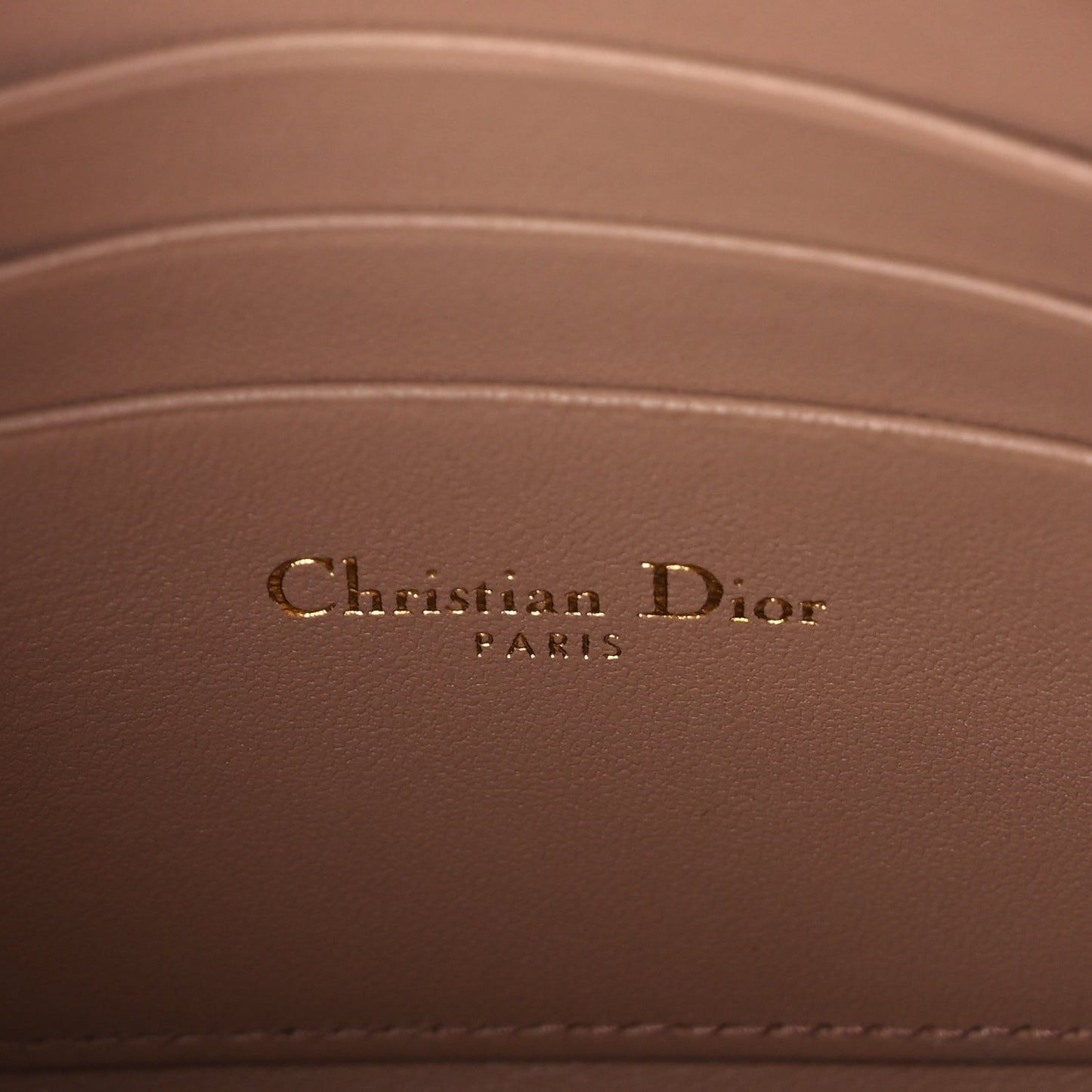 Calfskin Cannage Caro Zipped Pouch With Chain  Fard