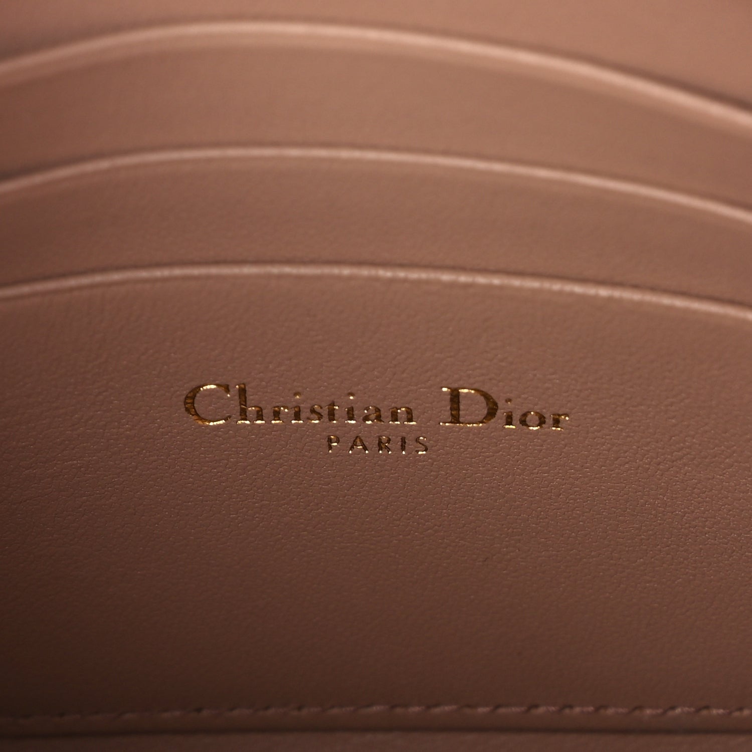 Christian Dior Calfskin Cannage Caro Zipped Pouch With Chain  Fard 6 of 9