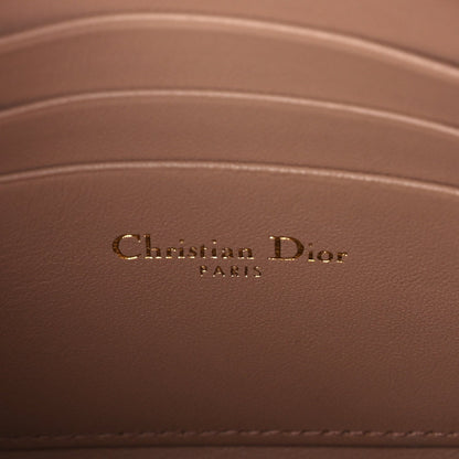 Christian Dior Calfskin Cannage Caro Zipped Pouch With Chain  Fard 6 of 9