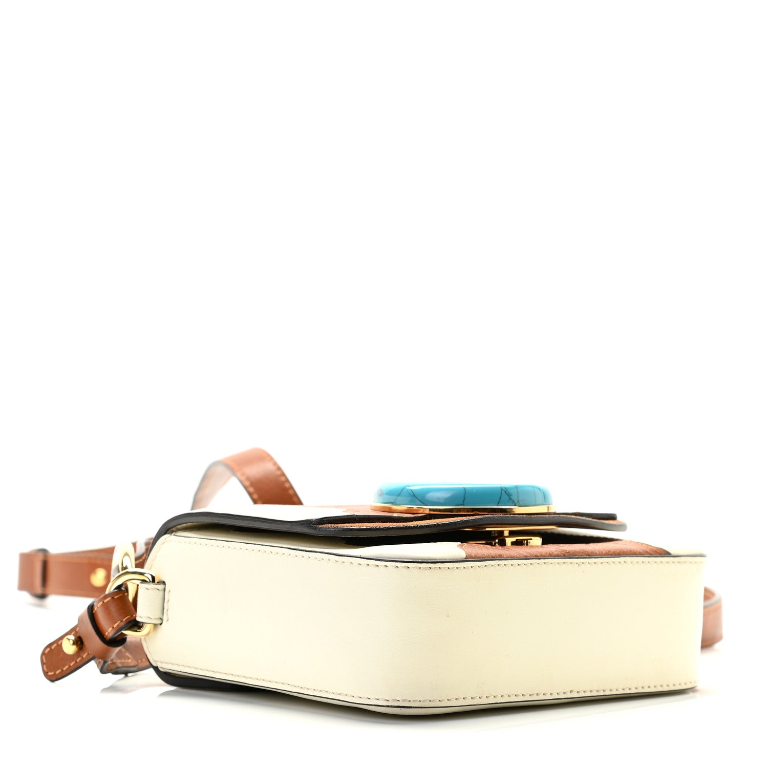 Chloe Smooth Calfskin Patchwork Mini C Bag Natural White 6 of 14