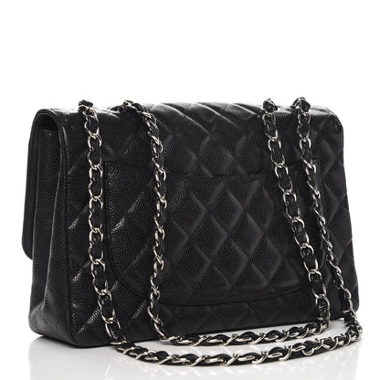 Chanel Caviar Quilted Jumbo Single Flap Black 4 of 8