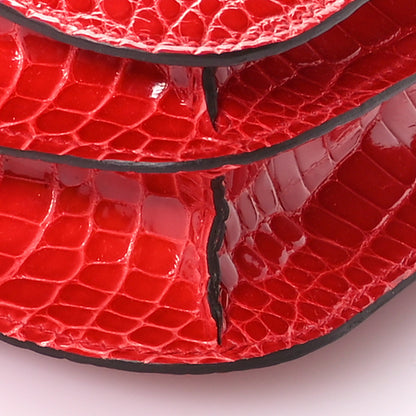 Hermes Shiny Alligator Constance 18 Rouge de Coeur 9 of 13