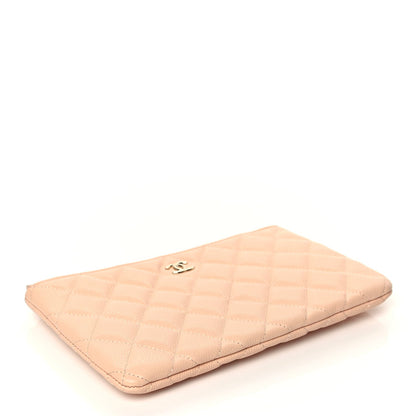 Chanel Caviar Quilted Cosmetic Case Beige 4 of 8