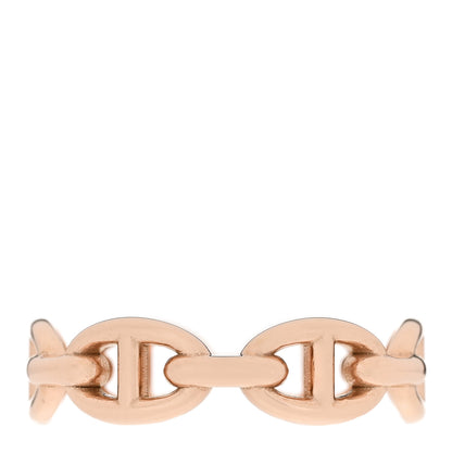 Hermes 18K Rose Gold PM Chaine d'Ancre Enchainee Ring 57 8 1 of 9