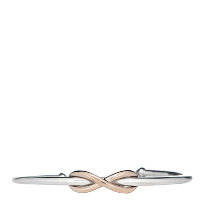 Tiffany Sterling Silver 18K Rose Gold Infinity Cuff Bracelet 1 of 5