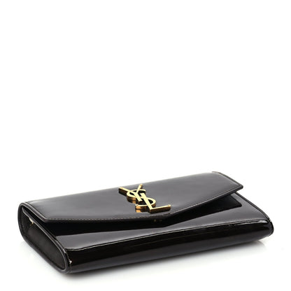 Saint Laurent Patent Uptown Chain Wallet Nut Brown 3 of 8