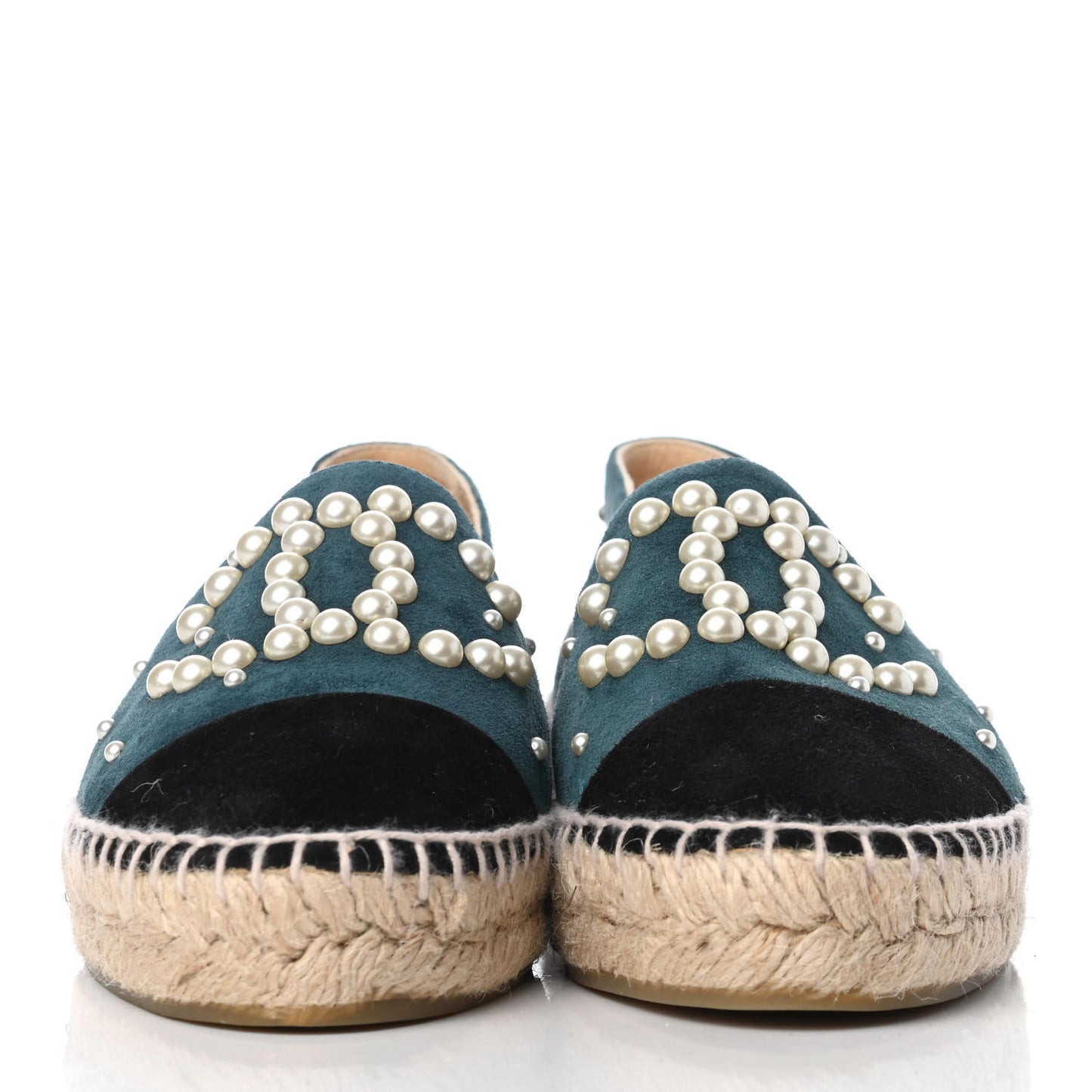 Suede Pearl CC Espadrilles 36 Teal