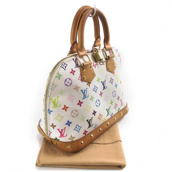 Louis Vuitton Monogram Multicolor Alma White 3 of 9