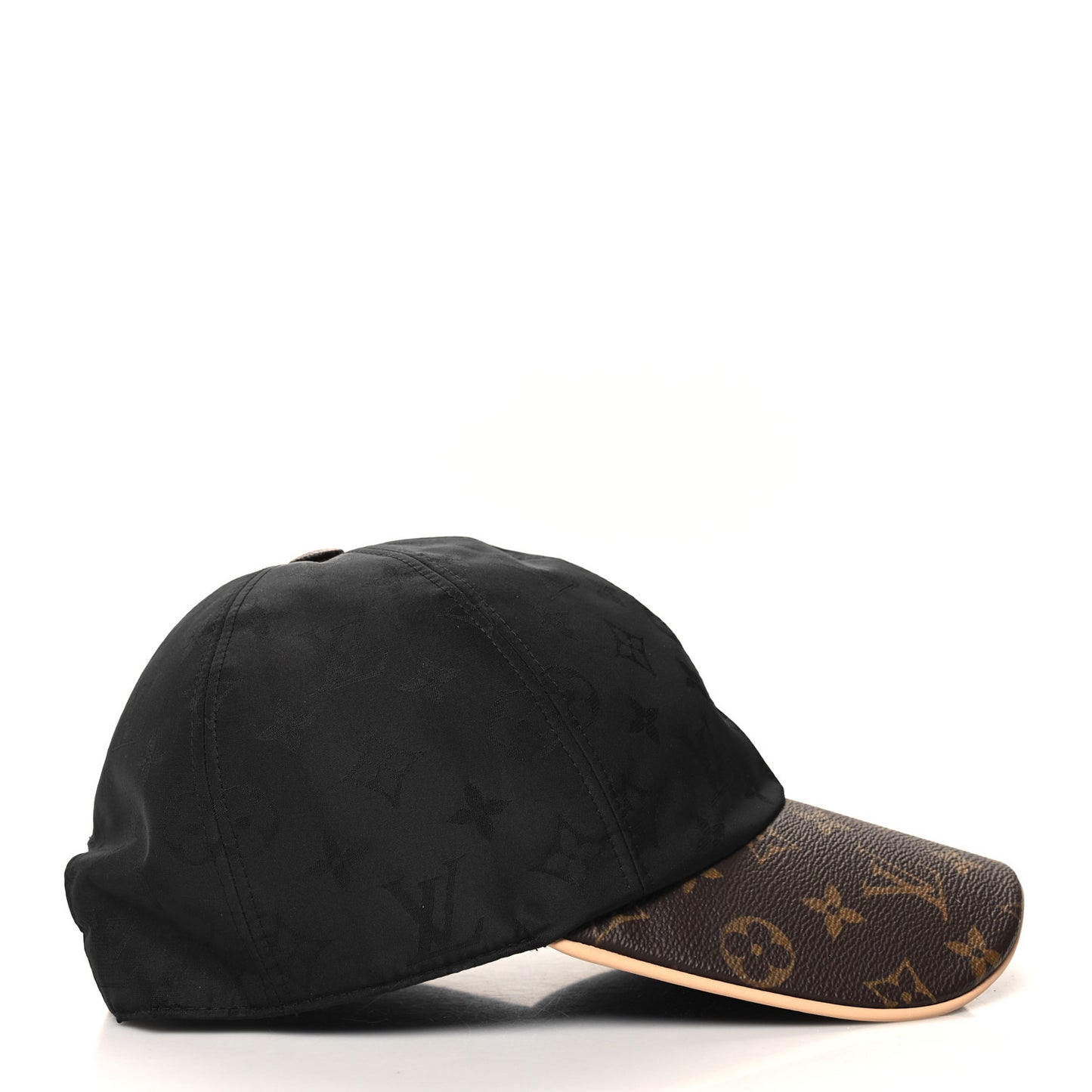 Polyester Silk Monogram LV Get Ready Cap M Black