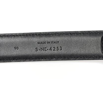 Celine Box Calfskin Medium 25mm Triomphe Belt 90 36 Black 3 of 5