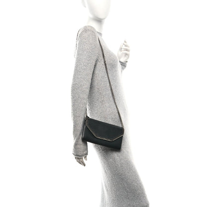 Stella McCartney Eco Alter Nappa Falabella Clutch with Chain Bag Black 2 of 7