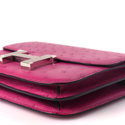Hermes Ostrich Constance 18 Rose Pourpre 8 of 8