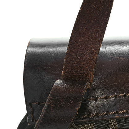 Fendi Zucca Drawstring Flap Backpack Tobacco 10 of 13