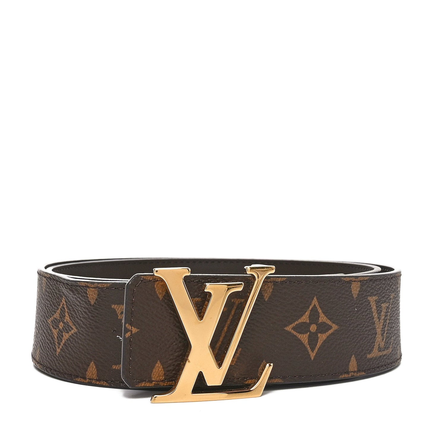 Calfskin Monogram 20mm LV Iconic Reversible Belt 90 36 Brown