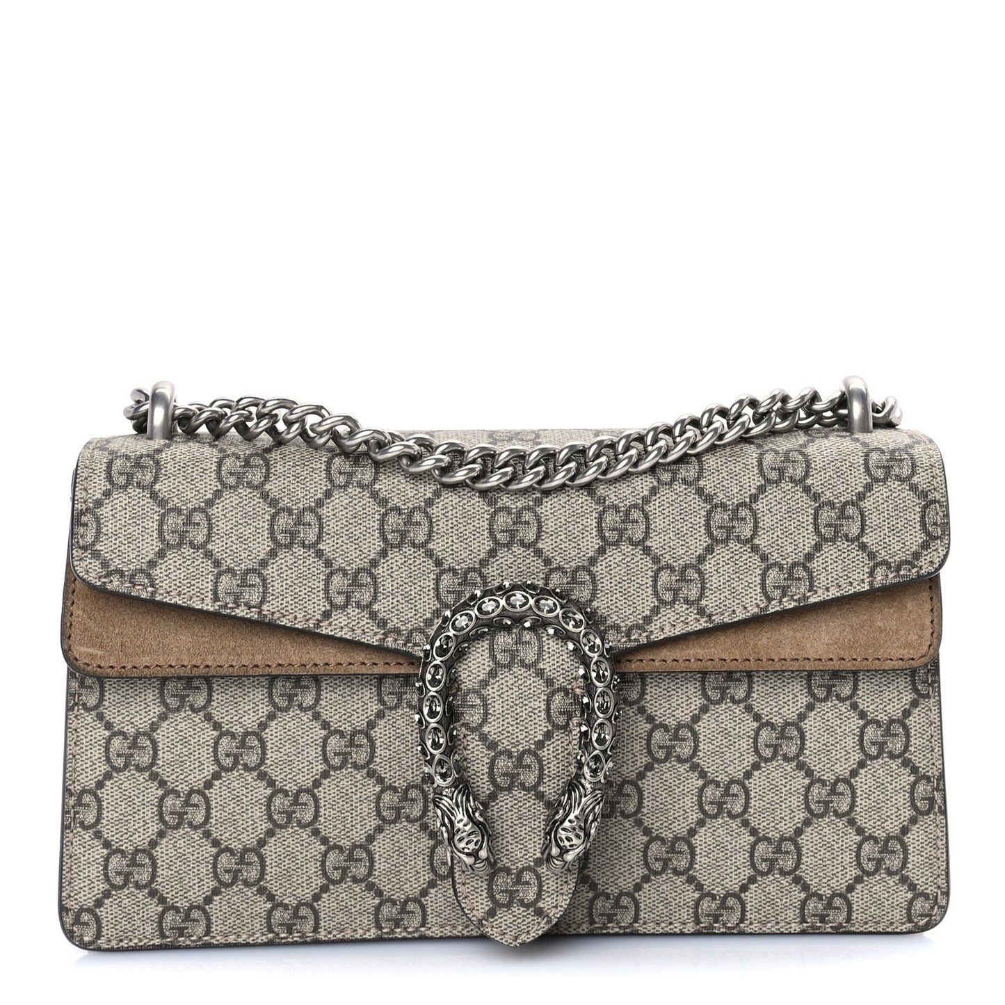 GG Supreme Monogram Small Dionysus Shoulder Bag Taupe