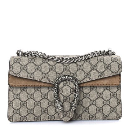Gucci GG Supreme Monogram Small Dionysus Shoulder Bag Taupe 1 of 7