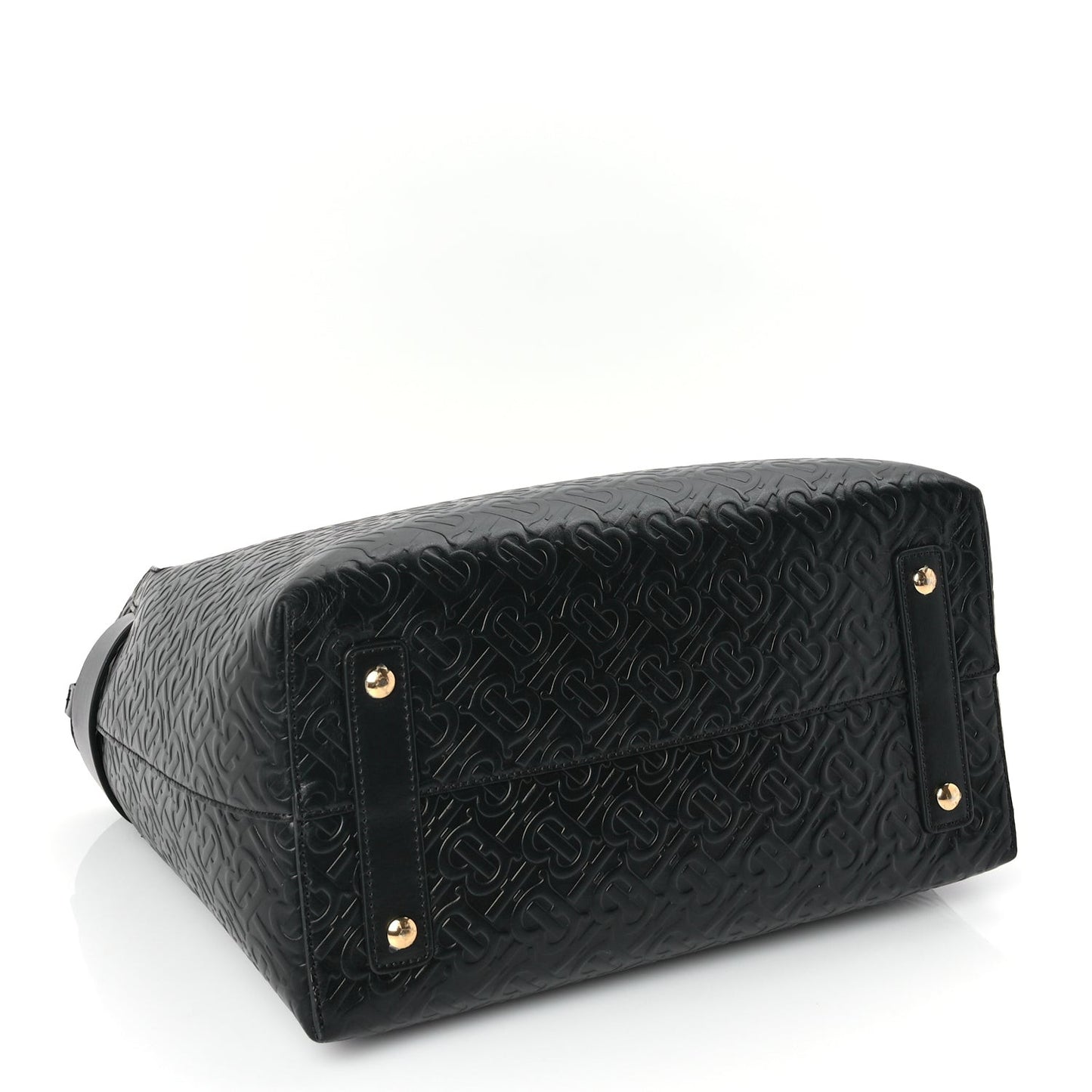 Calfskin Embossed Monogram Medium Belt Bag  Black