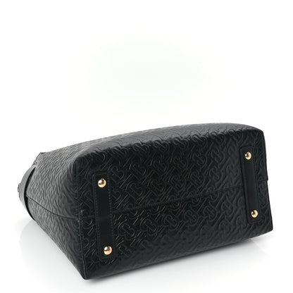 Burberry Calfskin Embossed Monogram Medium Belt Bag  Black 3 of 8