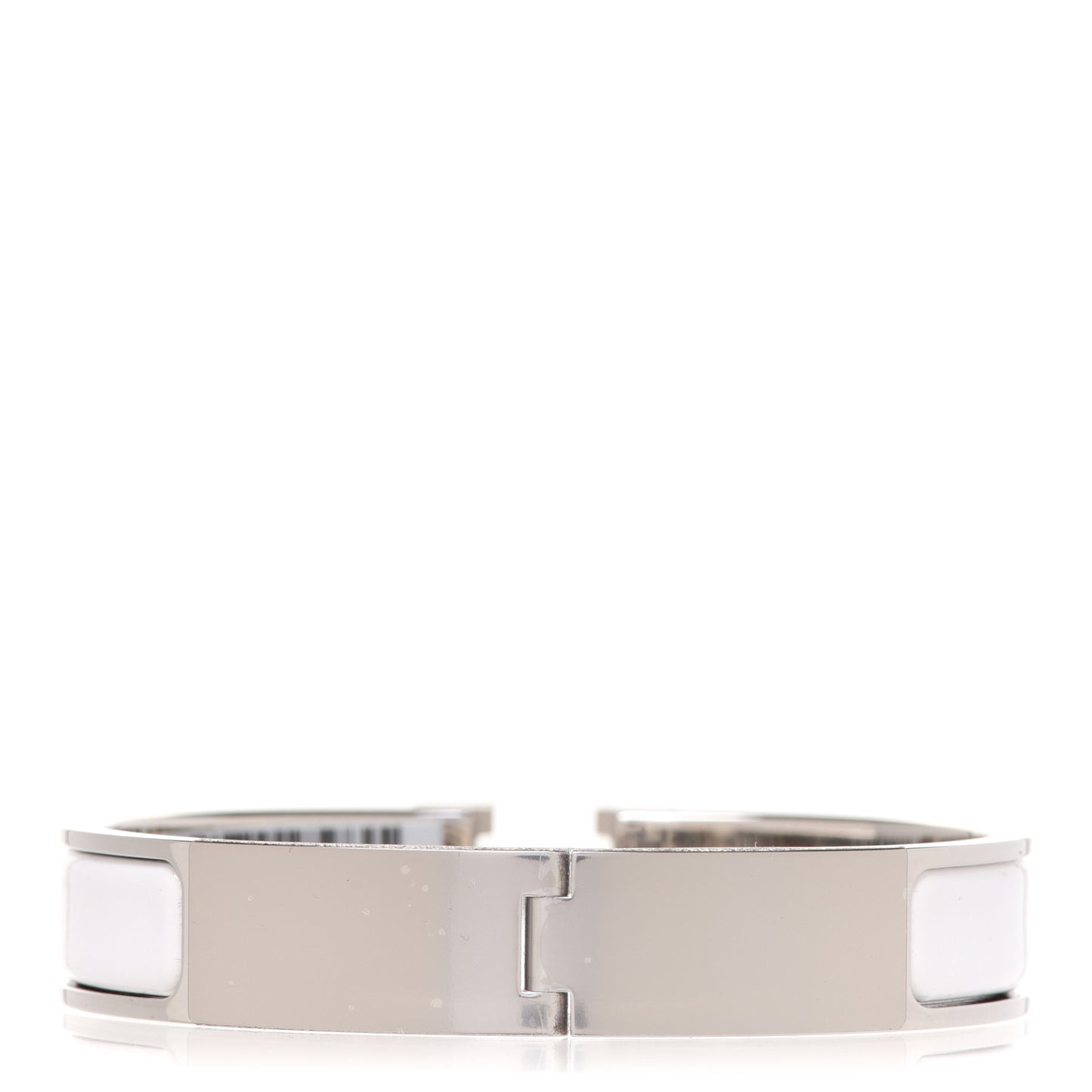 Enamel Narrow Clic Clac H Bracelet GM White
