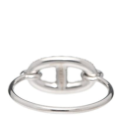 Hermes 18K White Gold Diamond Farandole Ring 52 6 3 of 5