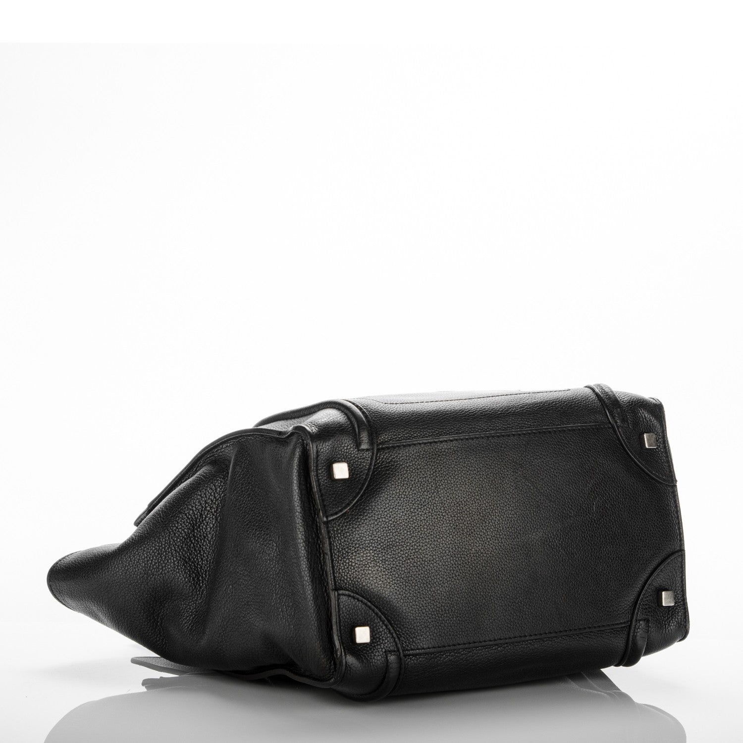 Celine Drummed Calfskin Mini Luggage Black 4 of 8