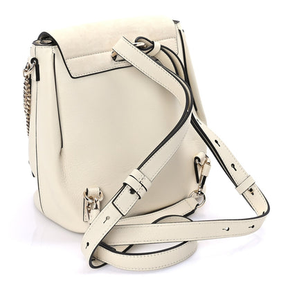 Chloe Suede Calfskin Small Faye Backpack  Off White 2 of 7