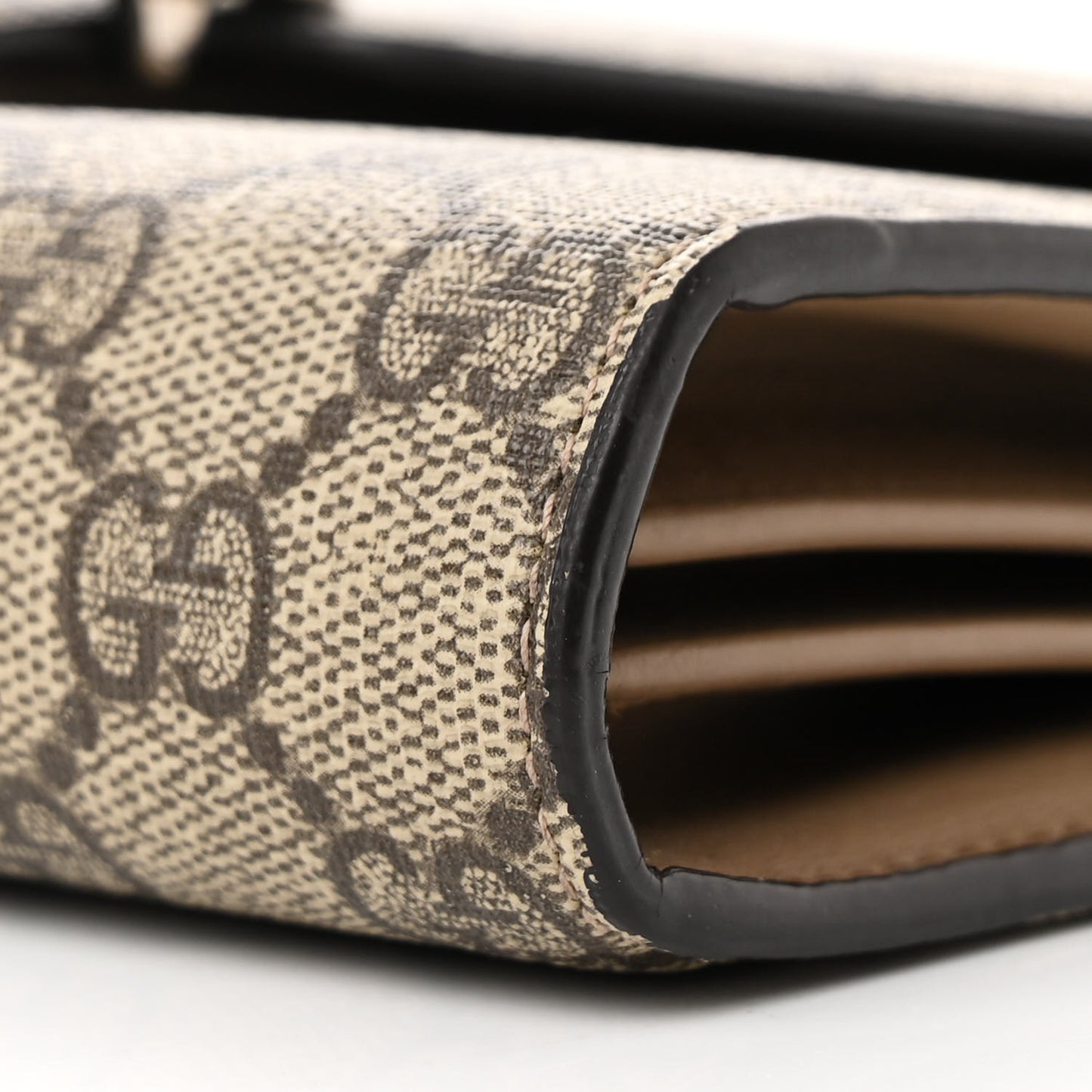 GG Supreme Monogram Mini Dionysus Chain Wallet Beige Taupe