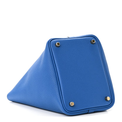 Hermes Taurillon Clemence Picotin Lock 18 PM Bleu Hydra 4 of 11