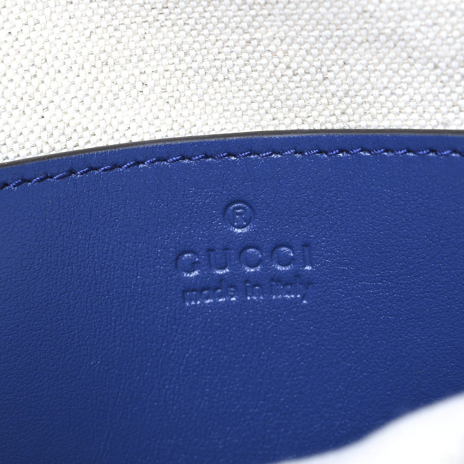 Gucci Calfskin GG Tennis Embossed Sling Backpack Blue 6 of 7