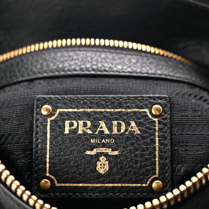 Prada Vitello Phenix Top Handle Bag Black 6 of 8