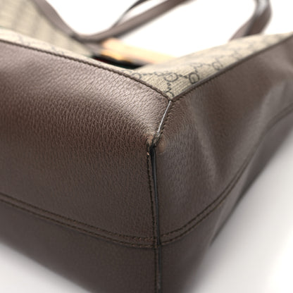 Gucci GG Supreme Monogram Web Ophidia Tote Brown 10 of 13