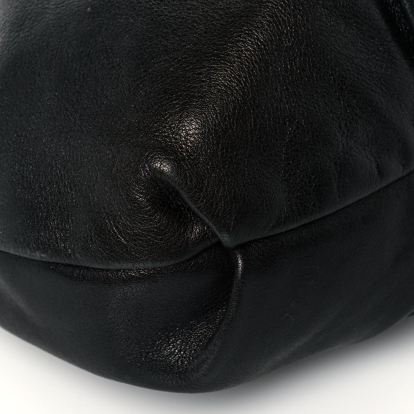 Soft Calfskin Pleated Hobo Black