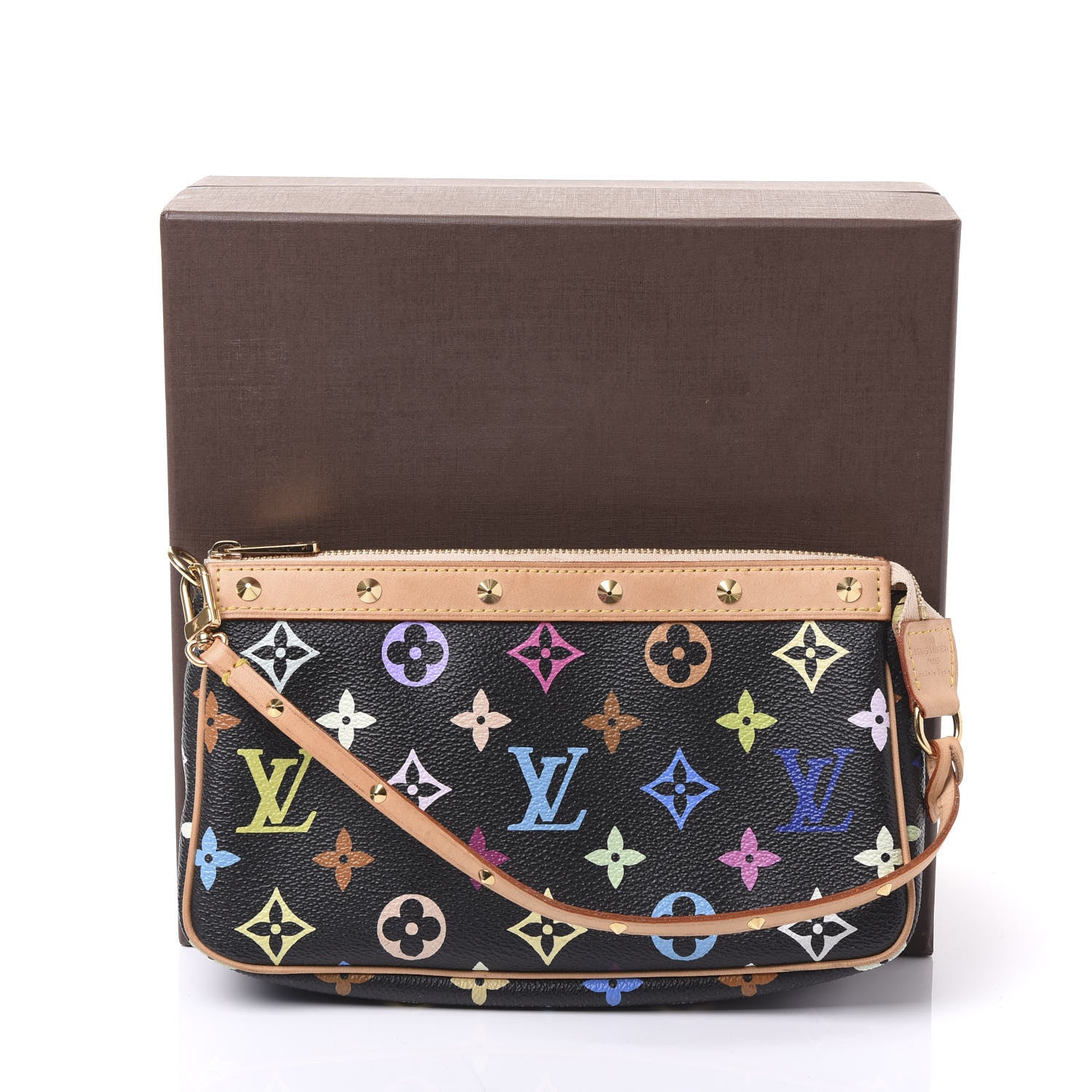 Louis Vuitton Monogram Multicolor Pochette Accessories Black 9 of 9