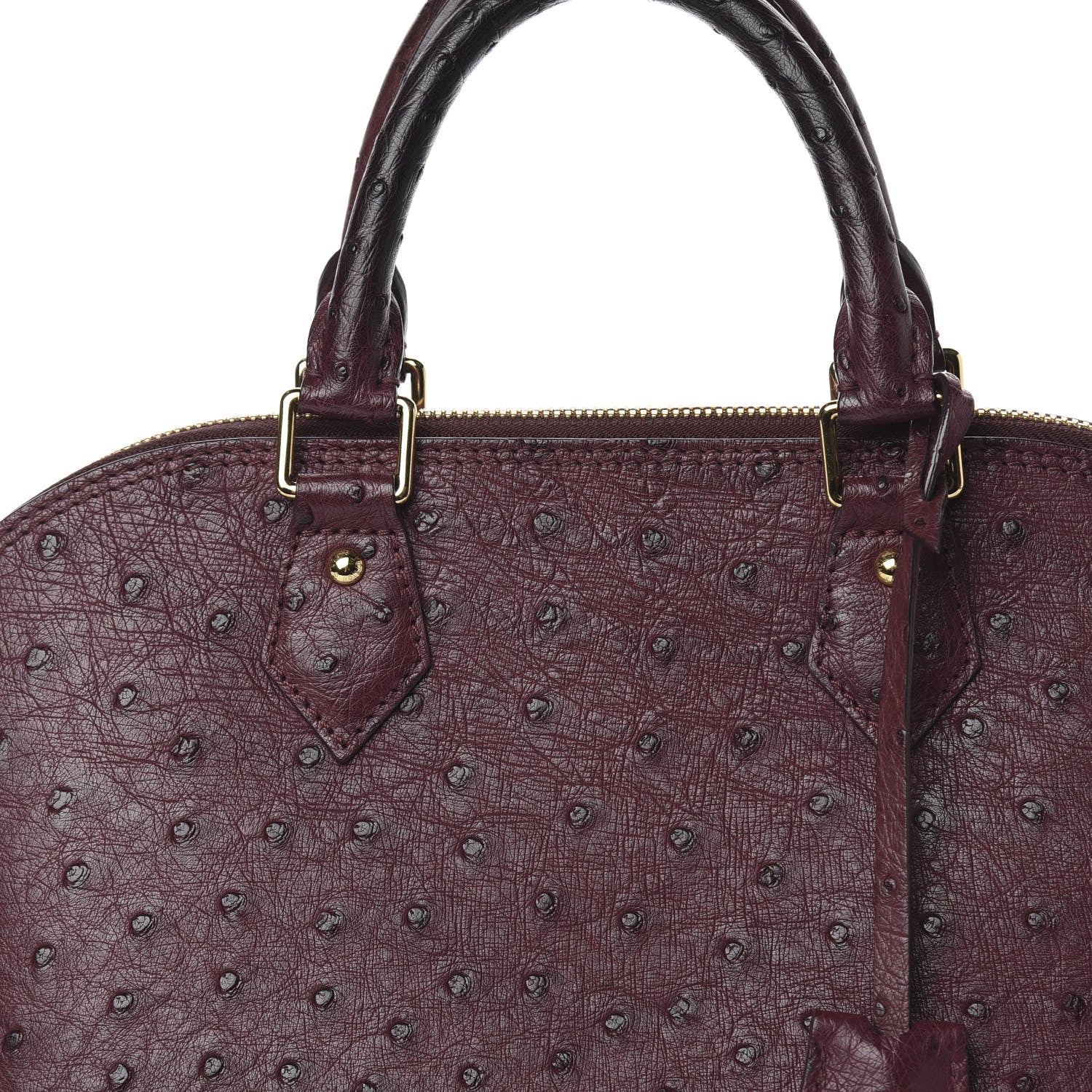 Louis Vuitton Ostrich Alma PM Prune 7 of 9