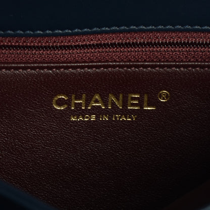 Chanel Lambskin Quilted Medium Trendy CC Flap Navy Blue 11 of 16