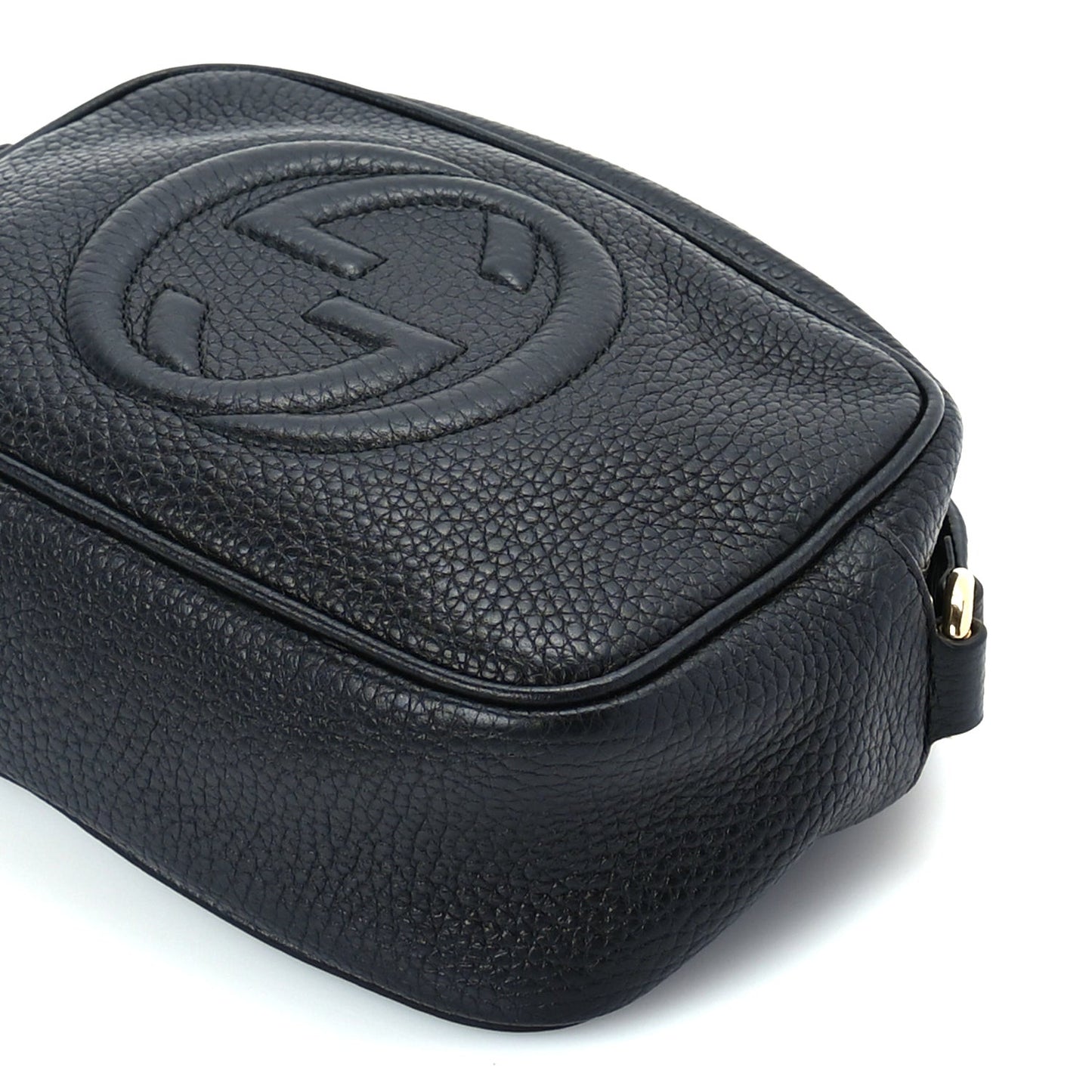 Pebbled Calfskin Mini Soho Disco Bag Black
