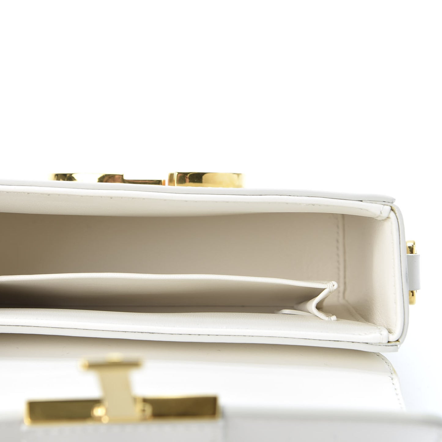 Smooth Calfskin 30 Montaigne Box Bag White