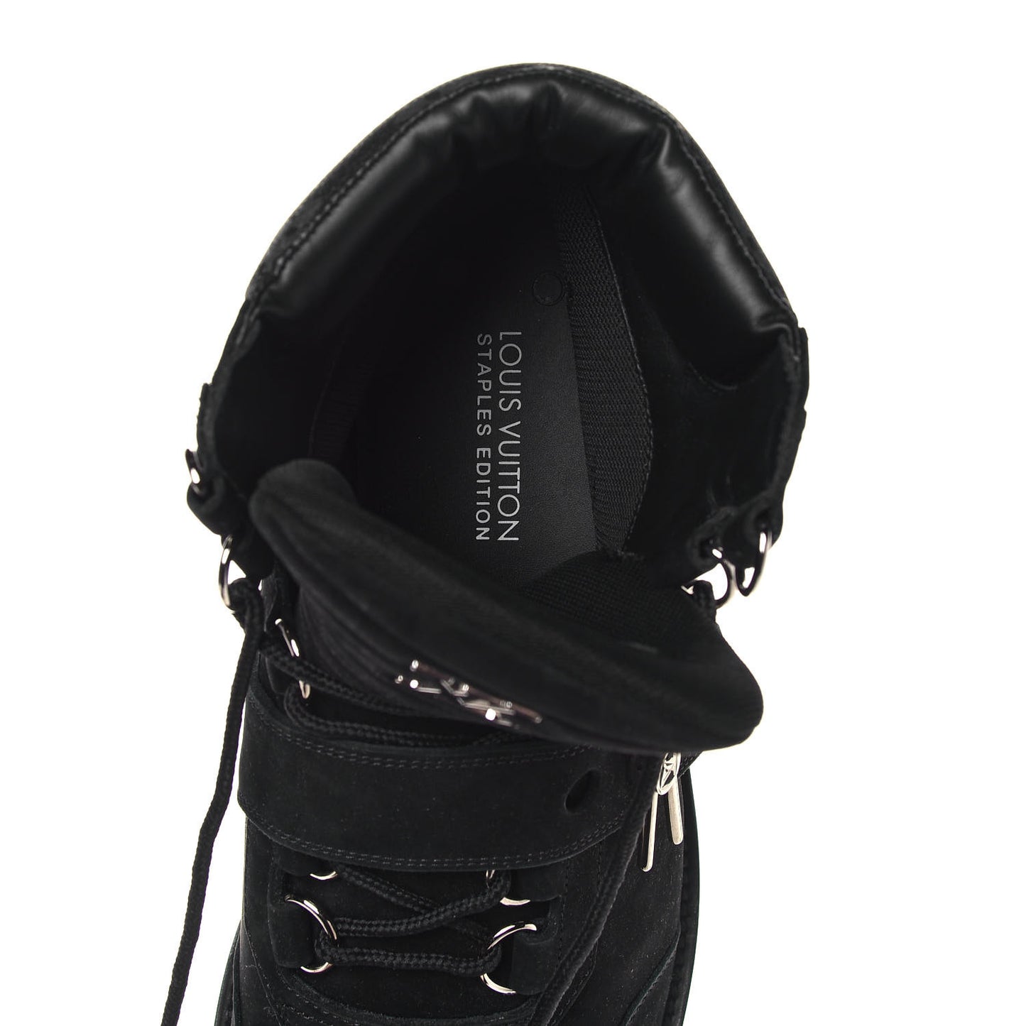 Suede Calfskin Monogram Eclipse Mens Creeper Ankle Boots 11 Black