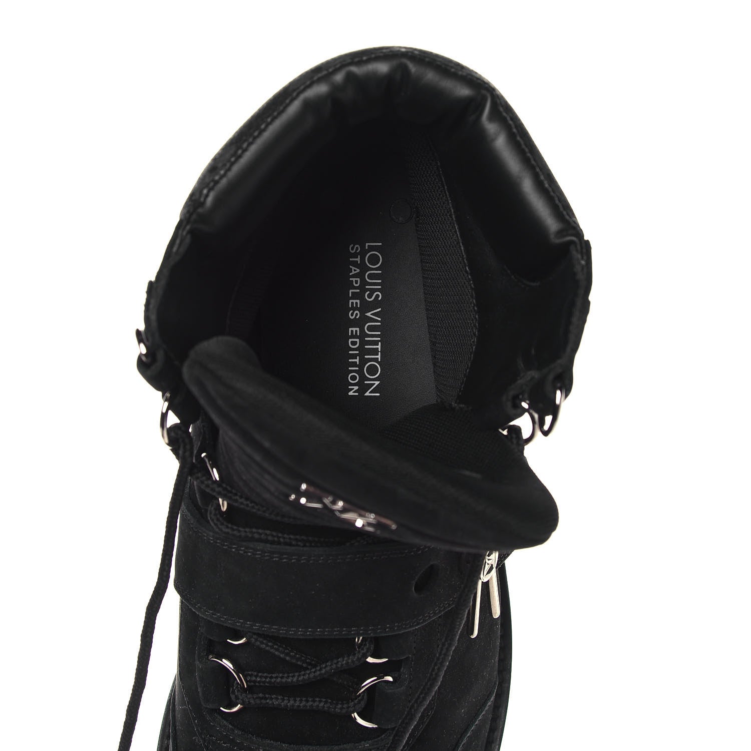 Louis Vuitton Suede Calfskin Monogram Eclipse Mens Creeper Ankle Boots 11 Black 7 of 7