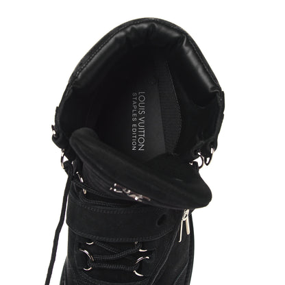 Louis Vuitton Suede Calfskin Monogram Eclipse Mens Creeper Ankle Boots 11 Black 7 of 7
