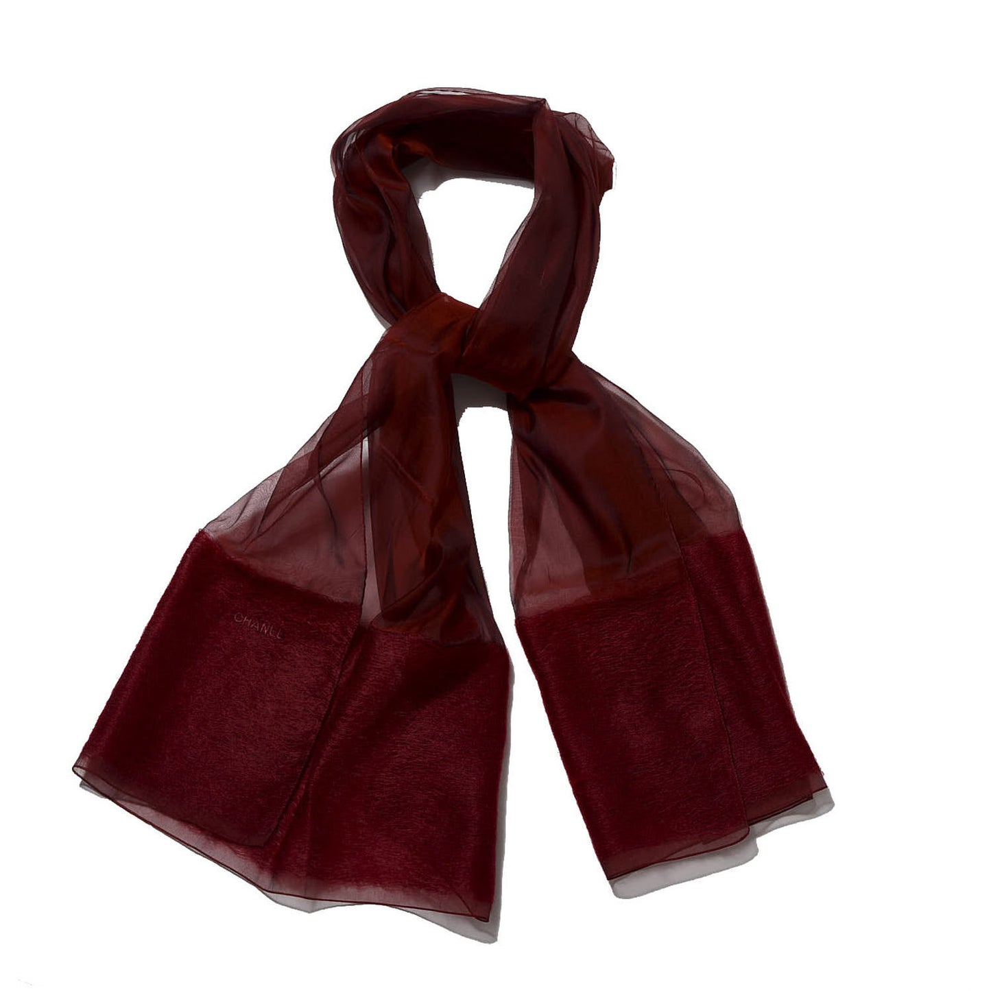 Mohair Silk Scarf Dark Red