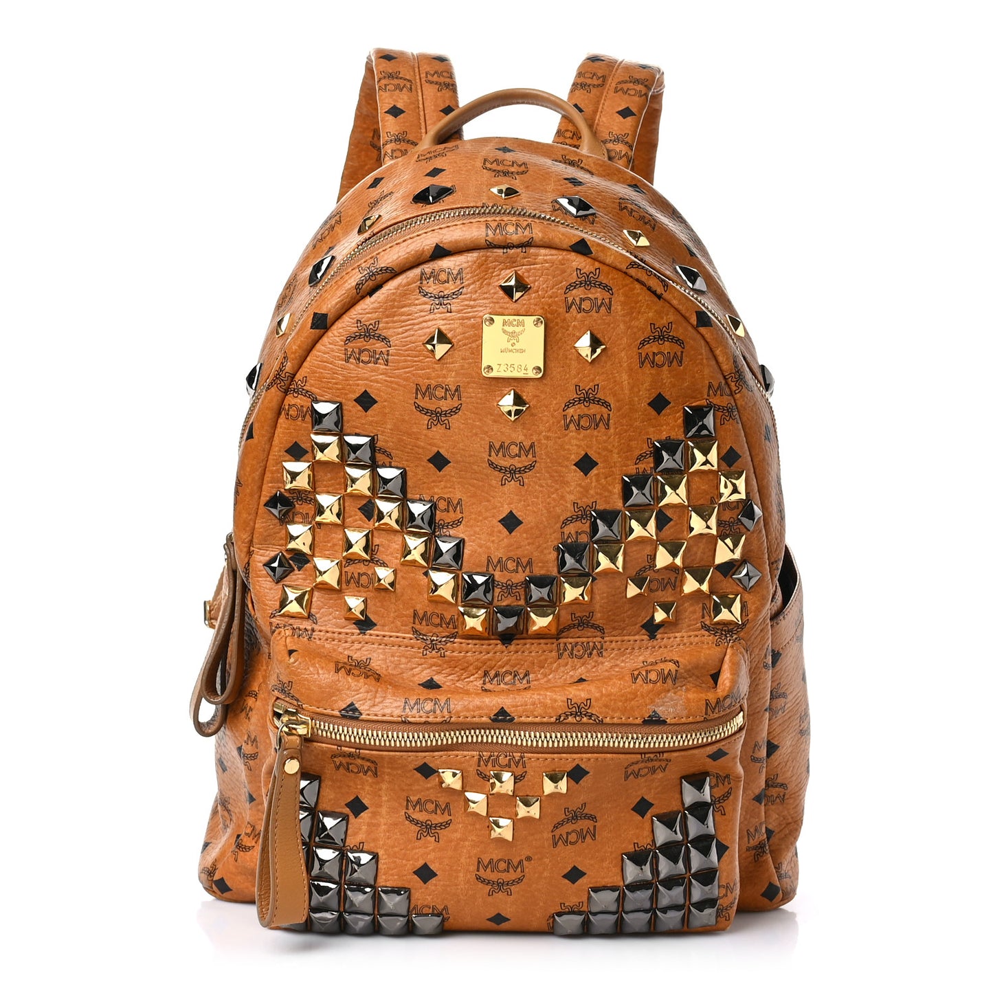 Visetos Studded Medium Stark M Backpack Cognac