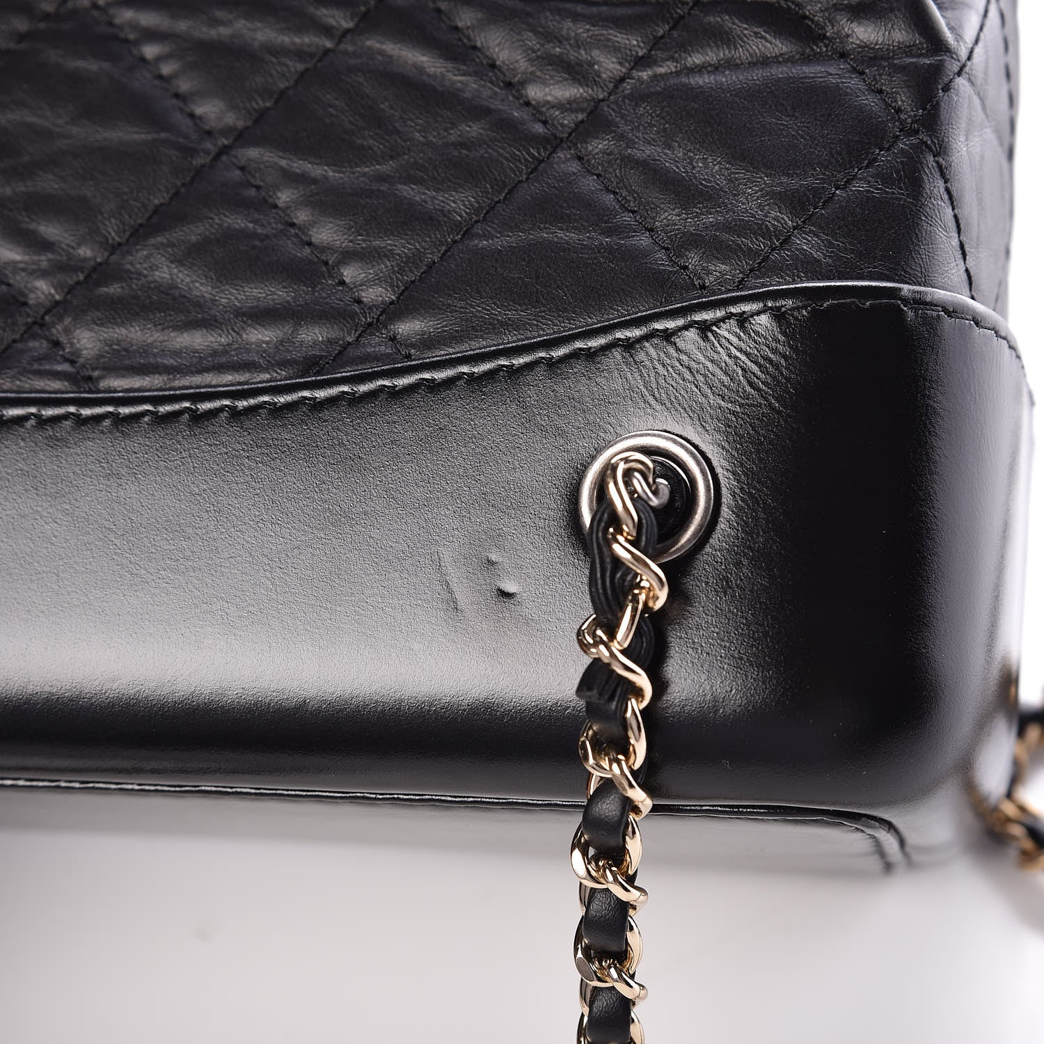 Chanel Aged Calfskin Quilted Small Gabrielle Backpack Black 12 of 12