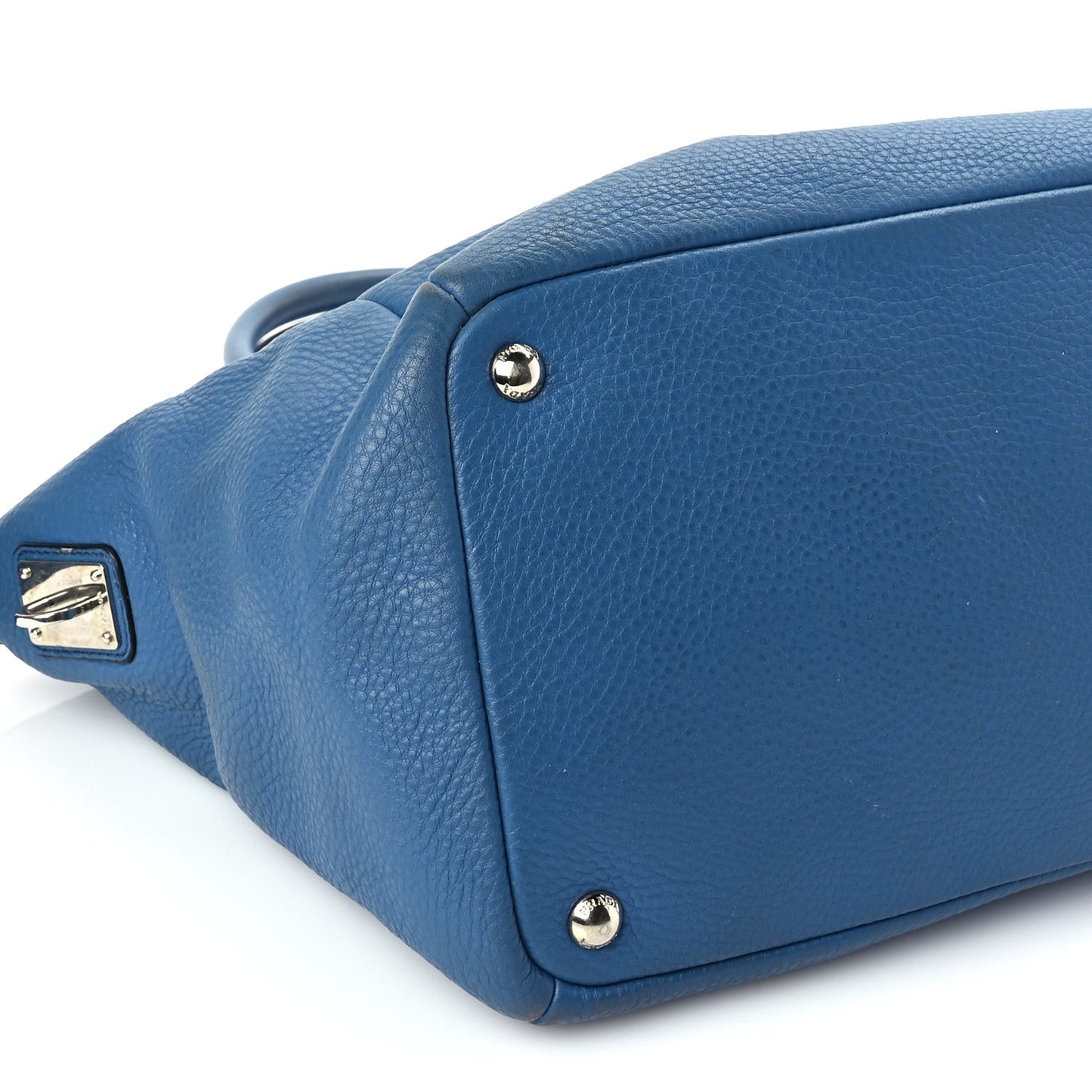 Vitello Daino Shoulder Bag Cobalto