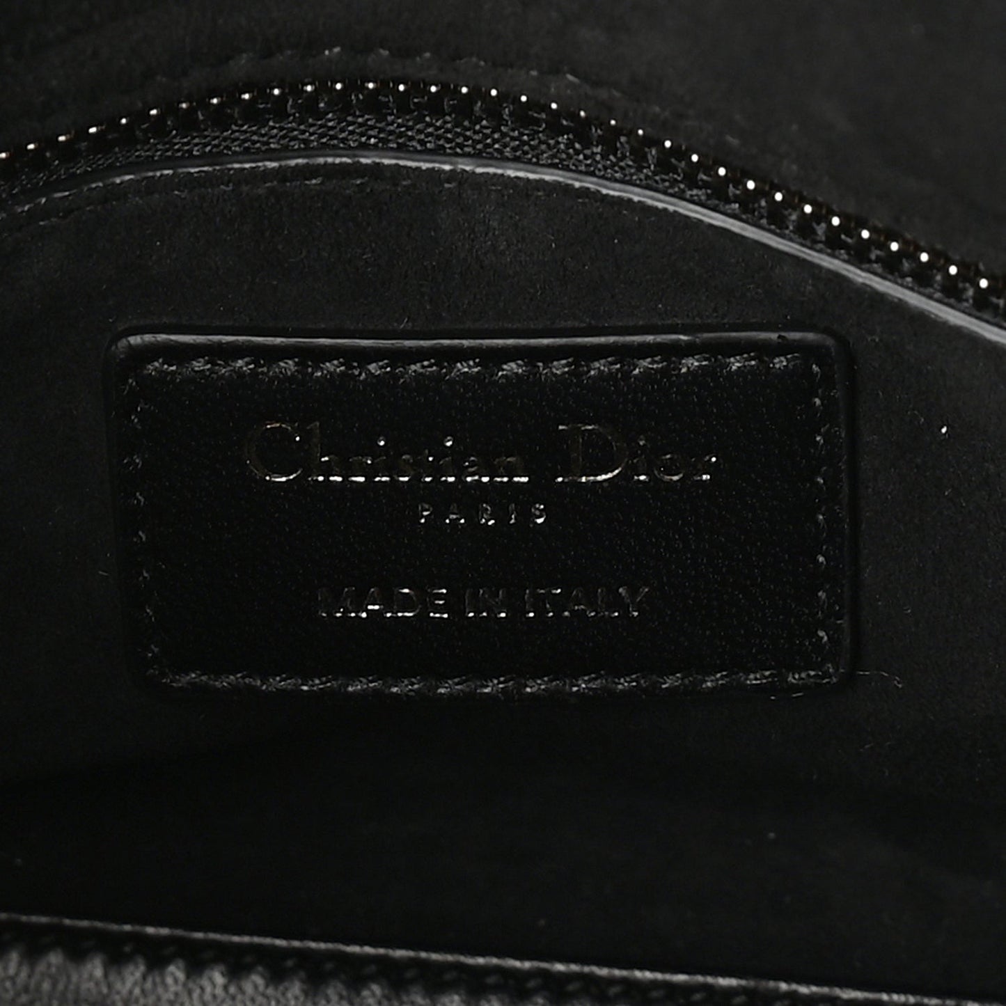 Lambskin Embroidered Mini C'est I Feel Blue Lady Dior  Black
