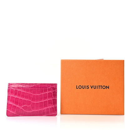Louis Vuitton Crocodile Card Holder Fuchsia 7 of 7