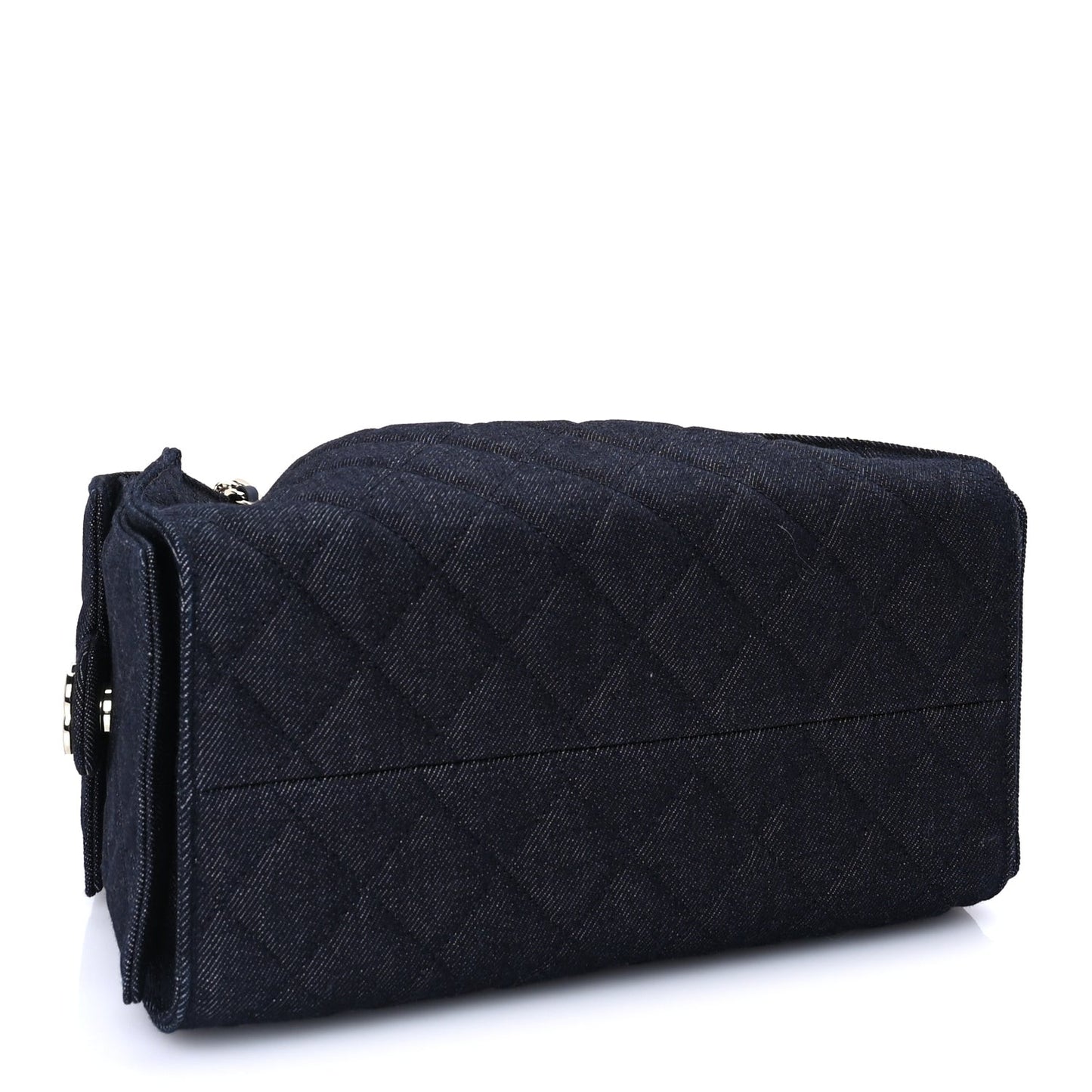 Denim Quilted Small  25 Handbag Dark Blue