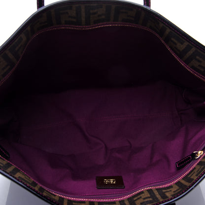 Fendi Zucca Spalmati Clover Lady Bug Roll Tote Tobacco 5 of 11